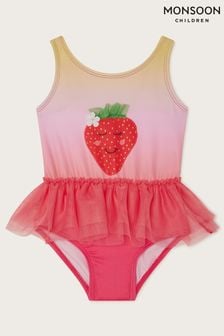 Monsoon Pink Baby Strawberry Swimsuit (N97206) | Kč715 - Kč870