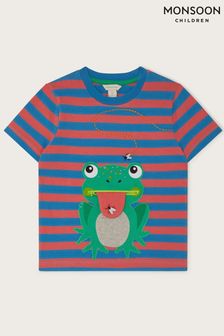 Monsoon Blue Frog Stripe T-Shirt (N97208) | SGD 33 - SGD 39