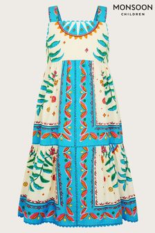 Monsoon Natural MINI ME Border Tile Dress (N97234) | €43 - €50