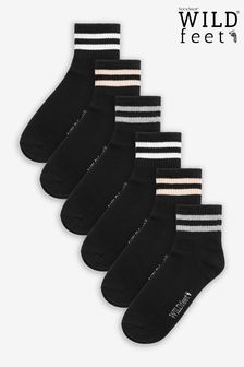 Schwarz - Wild Feet Sportsocken mit bunten Streifen (N97265) | 28 €