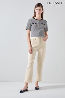 LK Bennett Allie Denim Cropped Jeans (N97308) | $253
