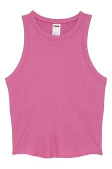 Victoria's Secret PINK Pink Violet High Neck Shrunken Rib Tank Top (N97382) | €22