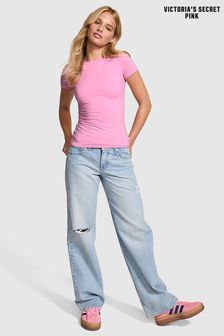 Holdkő Rózsaszínű - Victoria's Secret Pink Soft Stretch Short Sleeve T-shirt (N97427) | 13 010 Ft