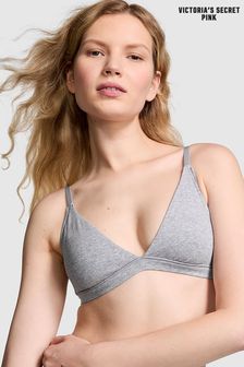 Victoria's Secret PINK Medium Heather Grey Cotton Triangle Bralette (N97490) | kr400