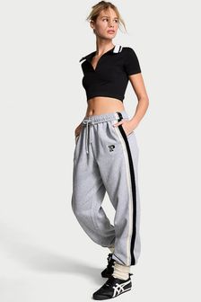 Pink grey joggers deals