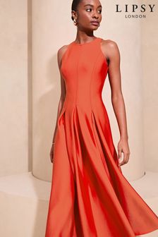 Красный - Платье миди без рукавов со спинкой-борцовкой Lipsy (N97708) | €94