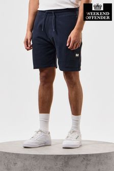 Modra - Moške kratke hlače z logotipom Weekend Offender Hawkins Lounge (N97760) | €51