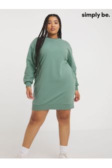 Simply Be Green Sweatshirt Dress (N97882) | kr440