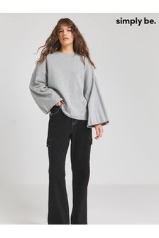 Simply Be Grey Toggle Detail Sweatshirt (N97925) | 139 QAR