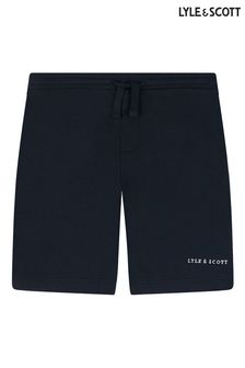 Lyle & Scott Script Embroidered Sweat Black Shorts (N98113) | OMR21 - OMR23