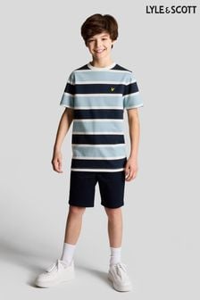 Lyle & Scott Blue Stripe T-Shirt (N98115) | OMR13 - OMR16