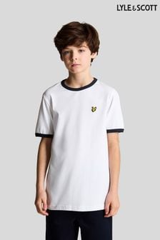 Lyle & Scott Ringer White T-Shirt (N98127) | $48 - $62