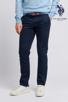 Синий - U.s. Polo Assn. Коричневые классические мужские брюки чинос (N98184) | €86