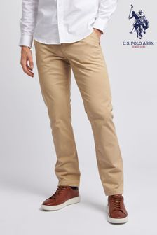 U.S. Polo Assn. Mens Classic Brown Chinos