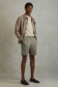 Reiss Sage Con Cotton Blend Adjuster Shorts (N98192) | KRW220,500