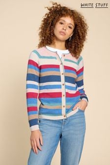 White Stuff Pink Lulu Stripe Cardigan (N98210) | 155 zł