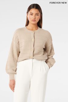 Forever New Cream Monroe Cropped Knit Cardigan (N98442) | €100