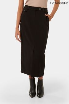 Forever New Black Petite Alyha Column Skirt (N98445) | €77