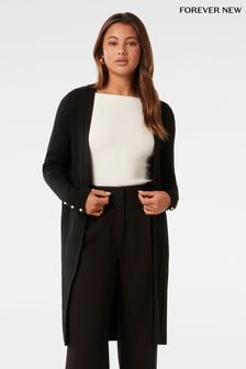 Forever New Daphne Long Line Ribbed Cardigan