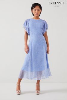 LK Bennett Agnes Petite Wiggle Print Georgette Dress (N98741) | kr3,881