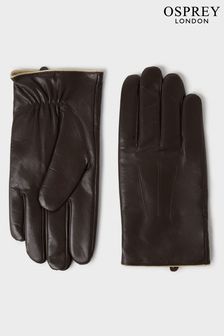 Коричневый хромированный - кожаные перчатки Osprey London The Ralph (N98841) | €73