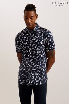 Ted Baker Blue Cotton Floral Shirt (N98909) | CA$243