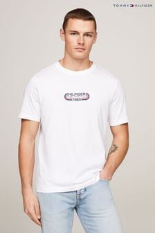Weiß - Tommy Hilfiger Trainings-T-Shirt mit Grafik (N99251) | 70 €