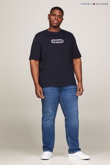 Синій - Tommy Hilfiger Велика та висока синя футболка з графікою (N99253) | 2 575 ₴
