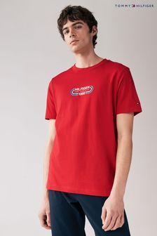 Rot - Tommy Hilfiger Trainings-T-Shirt mit Grafik (N99295) | 70 €