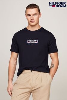Blau - Tommy Hilfiger Trainings-T-Shirt mit Grafik (N99304) | 70 €