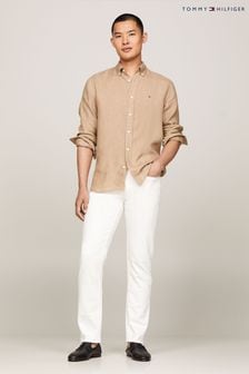 ナチュラル - Tommy Hilfiger Linen Pigment Dyed Shirt (N99336) | ￥17,610