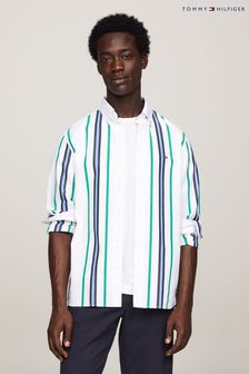 Tommy Hilfiger Green Vertical Stripe Polo Shirt (N99563) | €114