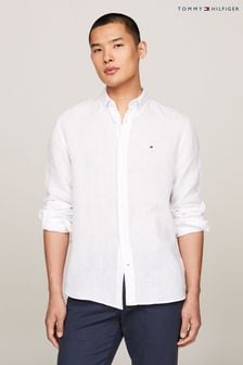 أبيض - Tommy Hilfiger Linen Pigment Dyed Shirt (N99568) | 495 ر.ق