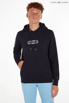 Blau - Tommy Hilfiger Track Kapuzensweatshirt mit Grafik (N99603) | 172 €