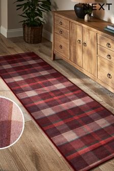 Red Washable Check Runner (N99702) | $72 - $104