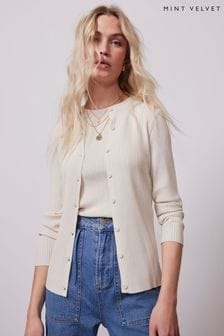 Mint Velvet Cream Ribbed Cardigan (N99750) | €113