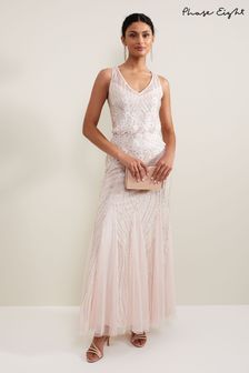 Phase Eight Pink Lexi Ditsy Beaded Cowl Maxi Dress (N99765) | ₪ 1,655