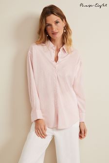 Phase Eight Pink Bernice Stripe Shirt (N99774) | OMR36