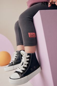 Girls black converse trainers shop
