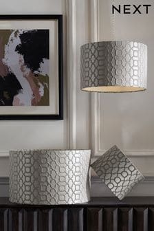 Silver Geo Easy Fit  Lamp Shade (NZ5631) | kr246 - kr391
