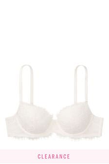 Victoria's Secret Coconut White Lace Lightly Lined Demi Bra (P20254) | kr900