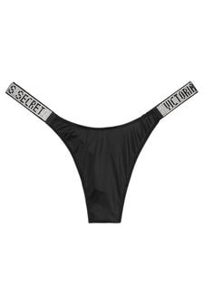 Victoria's Secret Black Bombshell Shine Strap Thong Panty (P20353) | €22.50