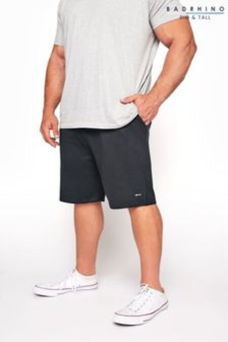BadRhino Big & Tall Black Essential Jogger Shorts (P20431) | OMR9