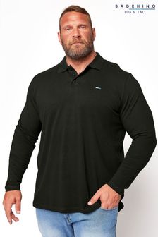 BadRhino Big & Tall Black Essential Long Sleeve Polo Shirt (P21157) | €25