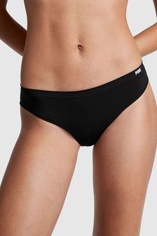 Victoria's Secret PINK Pure Black Thong Seamless Knickers (P21291) | kr160