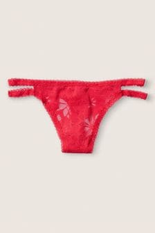 Victoria's Secret PINK Red Pepper Strappy Lace Thong Knickers (P21593) | €11