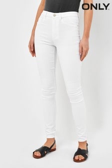 Only White High Waist Stretch Skinny Jeans (P21764) | $39