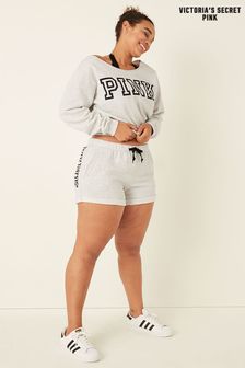Песочно-серый в крапинку - Классические шорты с логотипом Victoria's Secret PINK (P22142) | €37