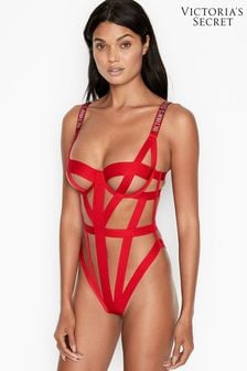 Victoria's Secret Lipstick Red Strappy Unlined Bodysuit (P25735) | €48