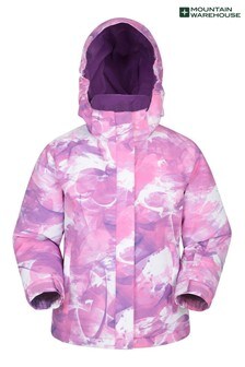 Mountain Warehouse Purple Purple Snowdrop Printed Kids Ski Jacket (P26540) | €71